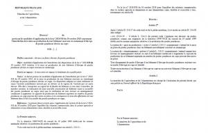 Projet de décret précisant les modalités d&#039;application de la loi n° 2018-938 du 30 octobre 2018